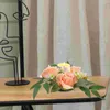 Dekorativa blommor Flower Ring Te Light Wreath Table Decoration Simulation Rose Holder