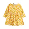 Vente en gros de nouveaux enfants robes de princesse coréennes Designer été filles minces robes imprimées à manches longues robes de soirée vêtements pour enfants adaptés aux âges 2-6 A8 DHL