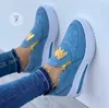 HBP icke-varumärke Nytt plusstorlek sportmuffin Flat Women Casual Sneakers Pu Flat Sport Casual Shoes for Women