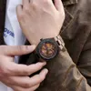 Relógios de pulso Caixa de presente de madeira de luxo Mens Relógios Bobo Relógio Mecânico para Pássaros Custom Made 240319