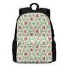 Backpack Flowers Design Bag For Men Women Girls Teenage Black Floral Pattern Pretty Vintag Pink Girly Roses Shabby Chic