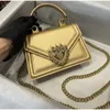 Damen Umhängetasche mit magnetischer Metallschnalle, Modekette, Luxus-Designer-Handtasche, einfarbig, echtes Leder, Damentasche 240309