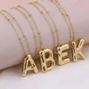 Choker Fashion 18k Gold Plated Dainty Cute Ballon 26 Alphabet Initial Pendant Necklaces Personalized Valentine Day Gift Letter Jewelry