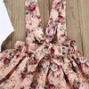 Clothing Sets 2024 Summer Newborn Baby Girl Clothes Set Short Sleeve Romper Floral Dress Overalls Headband Toddler Infant Clothing Cute OutfitC24319