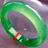 Bangle Natural Jewelry Myanmar Jadeit Real Jades Armband Ice Green Armband Elegant Princess Jewelry Skicka mamma för att skicka tjej 240319