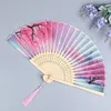 Decoratieve Beeldjes Fan Oude Stijl Chinese Hanfu Qipao Dans Opvouwbare Draagbare Kleine Hand Fans