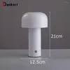 Table Lamps LED Mushroom Lamp Usb Rechargeable Portable Bar Atmosphere Room Touch Night Light Bedside Decorative Desk