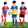 Anpassade tryckpojkar Fotbollsträning Jersey Childrens Football Shirts Polyester Summer Soccer Wear Uniform Set for Kids Y301 240313