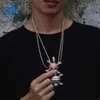 Bijoux Hip Hop cadeau d'anniversaire dessin animé japonais une pièce Sier Moissanite un collier pendentif crâne