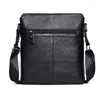 Saco de crocodilo padrão couro genuíno masculino crossbody sacos ombro mensageiro para homens maleta bolsa