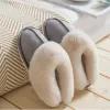 Slippers 2023 Winter Home Warm Fur Slippers Plush Couple Luxury Suede Cotton Shoes Indoor Fluffy Bedroom Flat Heels Slippers