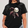 Mulheres camisetas Mulheres Engraçado Camiseta Gráfico Três Capivara Lua Mangas Curtas Casual High Street Tee Top Solto O-pescoço Tees Feminino