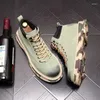 Botas Zapatos de otoño para hombres Moda Cuero Casual Trabajo al aire libre Juventud Calle Tendencia Bota de motocicleta