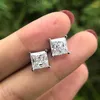 Stud OEVAS 100% 925 argento sterling massiccio creato Moissanite pietra preziosa orecchini a bottone donna uomo gioielleria raffinata all'ingrossoC24319