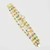 Bangle G-G 5 strengen van gekweekte witte parels kleur kristal ketting rozenkrans armband sieraden met kralen mode-sieraden geschenken 240319