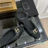 Dameskledingschoenen Klassieke sandalen met vierkante kop Lage hak Platte hak Slingbacks sandalen