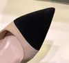 Novos sapatos de salto alto moda vestido camurça aberto em formal salto stiletto sandálias sandálias mocassins mulher bombas de pele de carneiro sapatos únicos de luxo