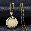 Catholic Saint Benedict Necklace for Women Men 14K White Gold San Benito Religious Chain Jewelry