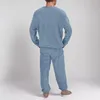 Mannen Nachtkleding Mannen Flanellen Pyjama Set Winter Warme Losse Homewear Kleding Past Lange Mouw Nachtjapon Pijama Hombre