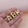 Choker Fashion 18k Gold Plated Dainty Cute Ballon 26 Alphabet Initial Pendant Necklaces Personalized Valentine Day Gift Letter Jewelry