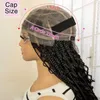 Synthetic Wigs 32 Inch Long Curly Braided Wigs Box Braiding Wig with Baby Hair Full Lace Frontal Wig Curly Wig with Braids for Women Daily Use 240329