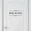 Autocollants de toilette version française plaque d'entrée de toilette drôle autocollant mural en vinyle avec autocollants Salle de bains cosmétiques avec inscriptions 240319
