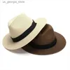 Breda brimhattar hink hattar stora headed Panaman Str hatt vikbar strevävd hattstorlek 60-64 cm Mens Jazz Top Hat Sun Protection and Sunshade Hat Y240319