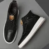 Scarpe da uomo in pelle 45 piccola suola bianca morbida British high top 46 sport casual caldi più cashmere 47 scarpe da tavolo di grandi dimensioni A19