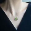 Luxe kleine menigte ontwerp Sense Hotan Jade kraag ketting nieuwe mode hanger ketting