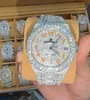 Montre de luxe Montres pour hommes Mécanique Icedout Hommes Bling Iced Out Vvs Moissanite Diamond Top Marque Suisse Designers Montre-bracelet