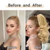 Synthetic Wigs Updo Short Curly Synthetic Ponytail Clip Claw Jaw Clip Gorgeous Wavy Ponytail Hairstyle Clip Grab Wavy Pony Tail 240329