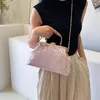 Borse da sera Conchiglia glitterata di lusso per donna 2024 Borse femminili di stilista con borsa a tracolla da donna con tendenza a catena