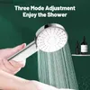 Bathroom Shower Heads Electroplated Hand Hold Large Panel Circular High Pressure Rainfall Advanced Rain Drenching Mode Bathroom Accessories Shower Y240319