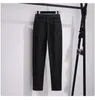 Jeans da donna Pantaloni in denim oversize Elastici a vita alta Pantaloni Haren larghi casual Nero Bianco Blu Donna lungo 7XL