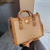Grensoverschrijdende groothandel modemerk handtassen nieuwe tas tas dames casual grote capaciteit krokodil patroon bamboe handtas