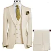 Abiti da uomo 3 pezzi Set pantaloni da completo gilet doppio petto su misura / moda casual boutique business sposo giacca da sposa blazer cappotto