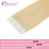 Extensions Straight Tape in Hair Extensions Human Hair Real Natural Brazilian Remy Hair Blonde Skin Weft For Women Adhesives Hair Extension