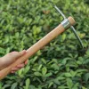 Tools Outdoor Camping Multifunctional Pickaxe Hoe Heavy Duty Stainless Steel Pick Axe Hand Hoe with Wooden Handle Camping Accessories