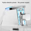 Rubinetti del lavandino da bagno a LED Modifica del mixer rubinetto idroelettrico TUTTO CAMPIO DI TEMPORO CAMPIO DI TEMPRAO CAMINARE COMPRENDI