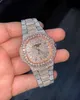 Lyxurklockor för Mens Mechanical Premium VVS Iced Out White Moissanite Diamond Bezel Men and Women Top Brand Swiss Designers Wristwatch