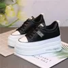 Freizeitschuhe Frühling und Sommer Mode Damen High Heels 10 cm dicke Basis Sneakers Schwarz Weiß 34-40 Plattform