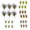 Decoratieve bloemen -6 bundels Kunstmatige UV-bestendige nepplanten Outdoor Faux Plastic Tuinraamdoos Veranda Thuis