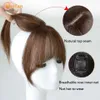 Synthetic Wigs MEIFAN Synthetic False Bangs Clip-In Bangs Natural Neat Fake Fringe Topper Hairpiece Invisible Clourse Hairpieces 240329