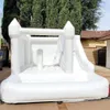 Trampolines blancs 4x4m, petite maison gonflable, garde du corps, château gonflable de mariage pour adultes, combinaison de videur, pas les côtés du filet par transport aérien