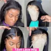 Synthetic Wigs HD Transparent 13x4/13x6 Straight Lace Front Wig 4x4 Lace Closure Wig Brazilian 360 Human Hair Lace Frontal Wigs For Black Women 240329