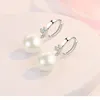 Dangle Earrings Classic Women Ear Cuff S925 Sterling Silver Shelle Pearl Zircon for Femaly Party Drop Jewelry Accessories