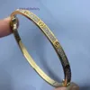 Original 1to1 Cartres Bracelet Version haute V Gold Full Sky Star Love Hommes et Femmes Deux rangées Micro Diamond Live Broadcast 26LY