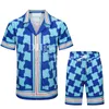 Marka Mens Tshirt Pants 2-częściowe zestawy projektanta letnie plaż