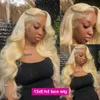 Synthetic Wigs 30 40 Inch 613 Honey Blonde Color Wig13x4 13x6 HD Transparent Lace Front Wigs For Women Body Wave Frontal Closure Human Hair Wig 240328 240327