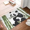 Tapis de bain tapis pour douche décor à la maison mignon Panda manger bambou pied dessin animé toilette séchage rapide antidérapant salle de bain tapis